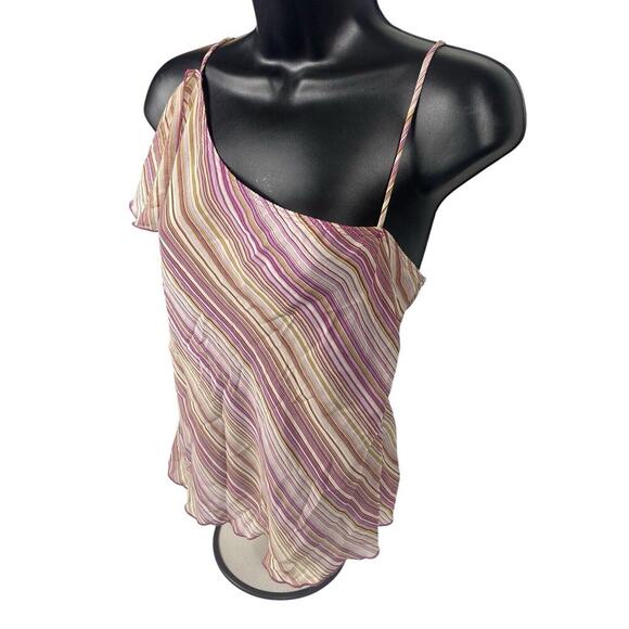 Charlotte Russe Y2K Tank Top Crop Chiffon L Whimsigoth Bratz Fairycore Purple - Picture 2 of 11